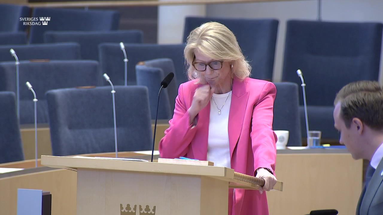 Stillbild från Interpellationsdebatt, Uppföljningen av statliga bolags risktagande