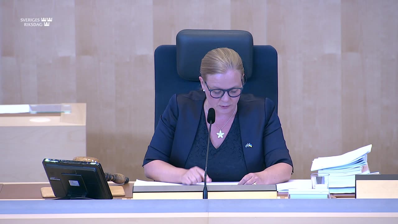 Stillbild från Beslut, Beslut: Sveriges deltagande i Europeiska åklagarmyndigheten