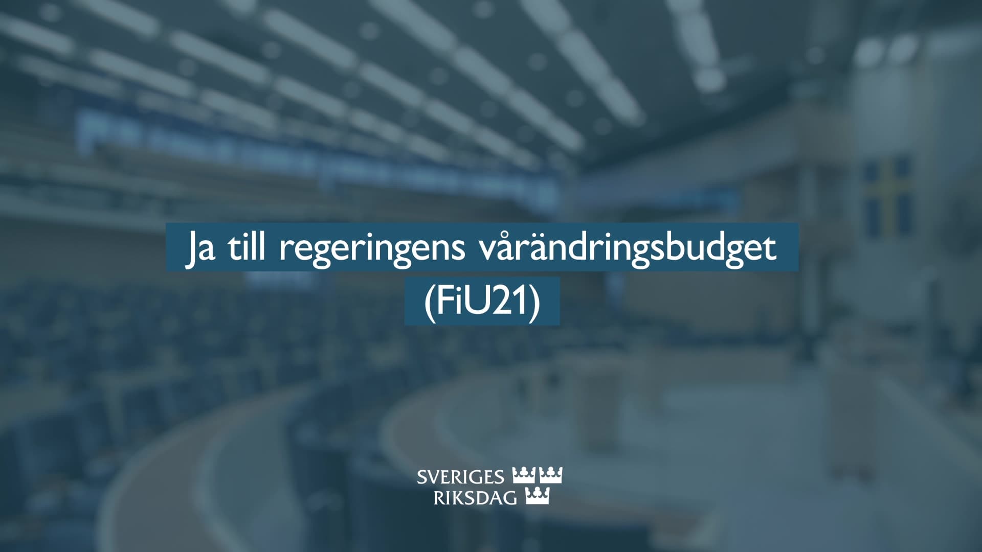 Stillbild från Beslut, Teckenspråkstolkat beslut: Ja till regeringens vårändringsbudget 
