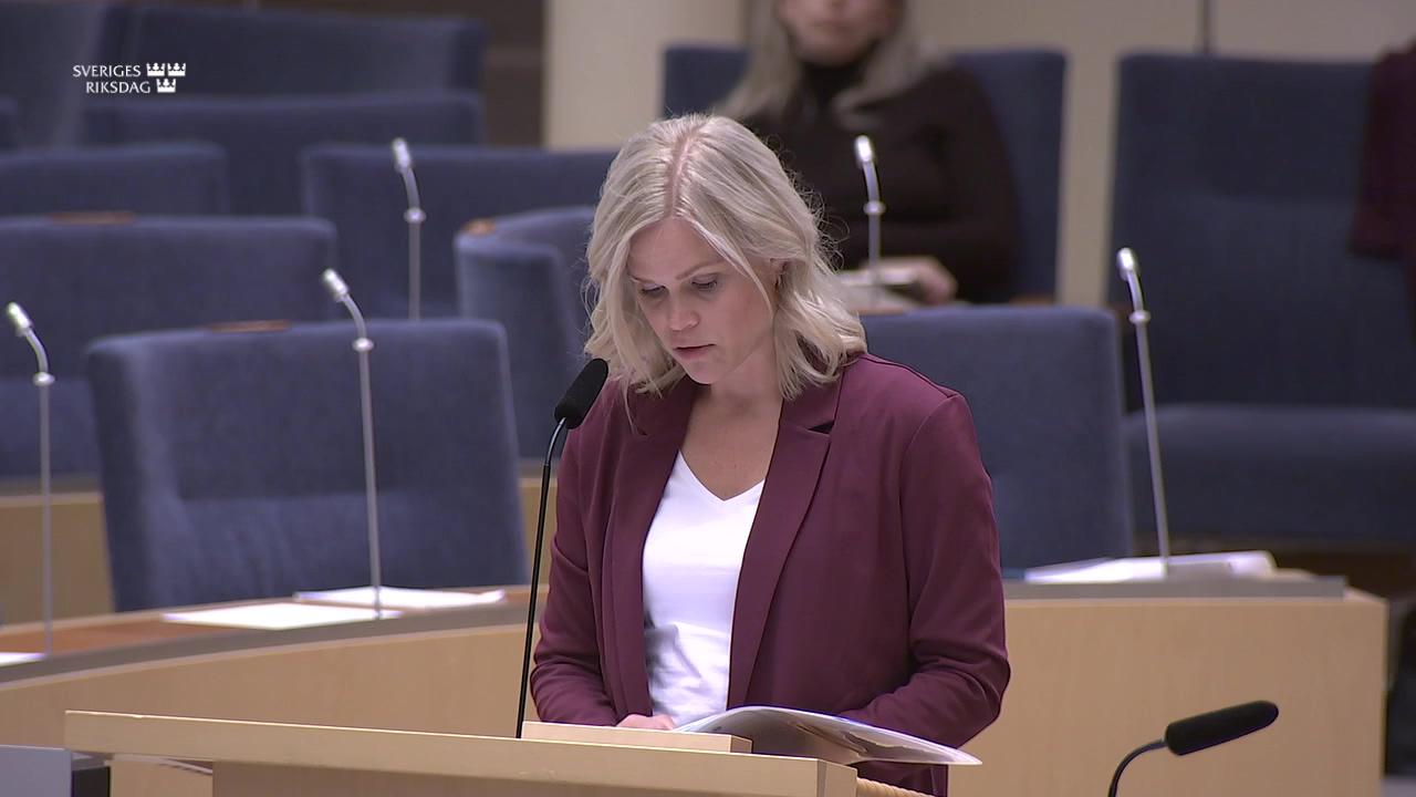 Stillbild från Interpellationsdebatt, Arbetslivskriminalitet inom taxibranschen