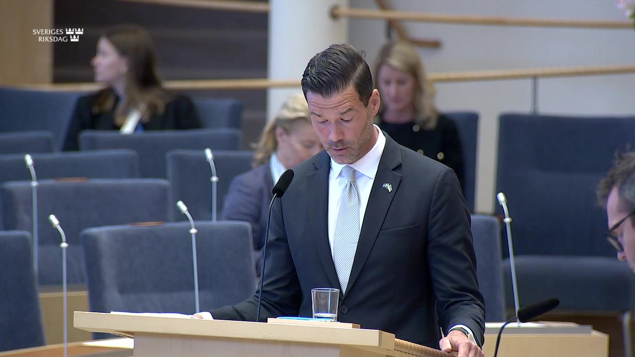 Stillbild från Interpellationsdebatt, Insyn och effektivitet i bistånd som kanaliseras genom Exportrådet