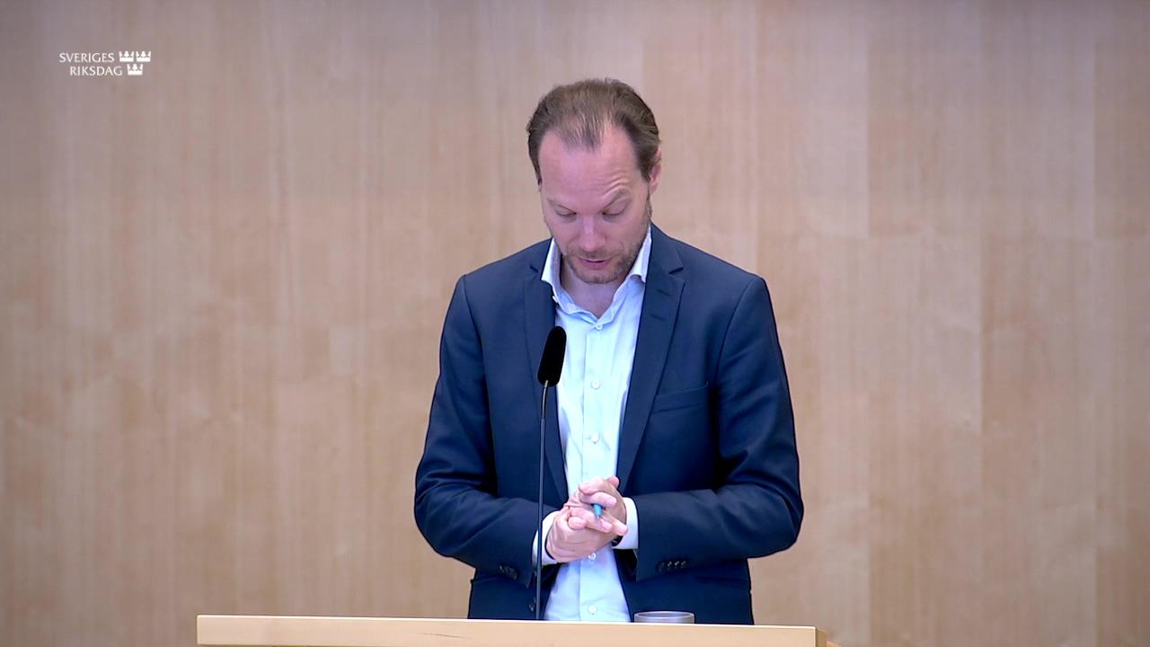 Stillbild från Debatt om förslag, Nationell strategi och regeringens handlingsplan för klimatanpassning