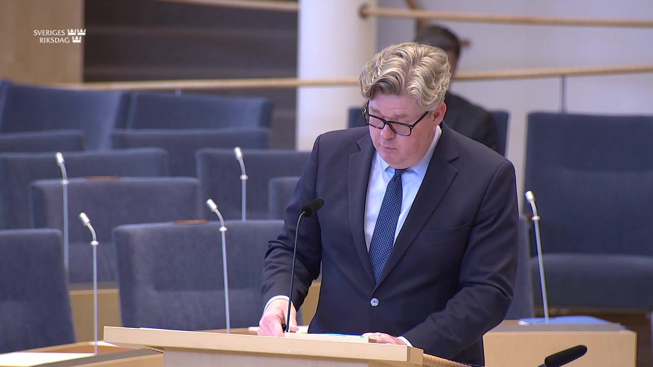 Stillbild från Interpellationsdebatt, Våldsutsatta kvinnors möjlighet att behålla sin bostad