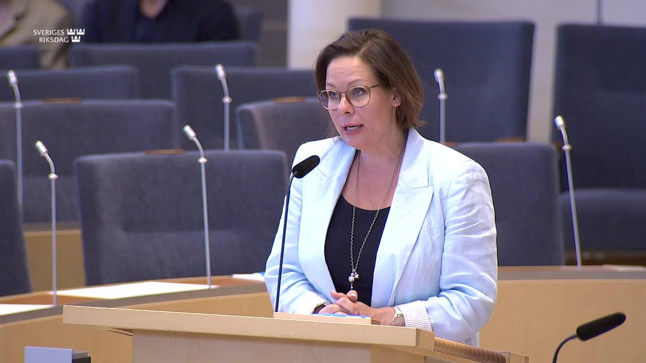 Stillbild från Interpellationsdebatt, Arbetsmarknadsprövning