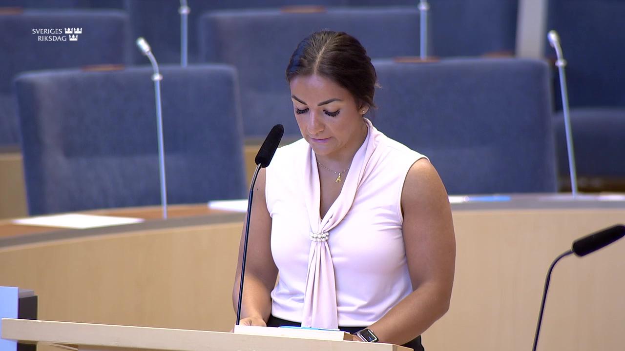 Stillbild från Interpellationsdebatt, Demokratins motståndskraft mot anonyma påverkansoperationer