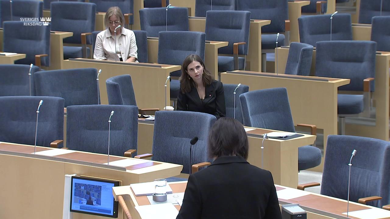 Stillbild från Interpellationsdebatt, Könsapartheid