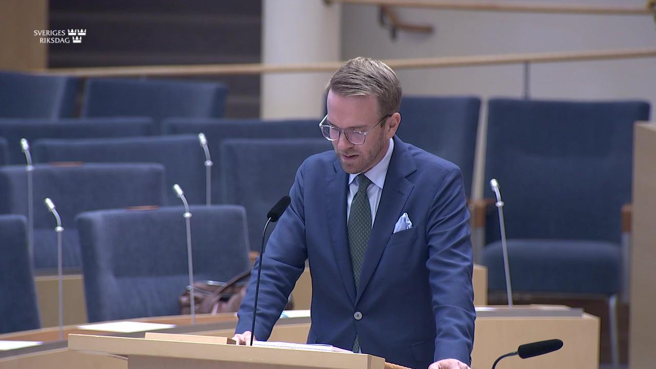 Stillbild från Interpellationsdebatt, Nattågen till Jämtland