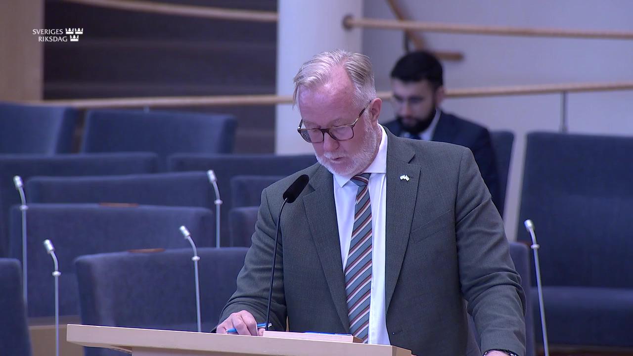Stillbild från Interpellationsdebatt, Befolkningens tillgång till bildning