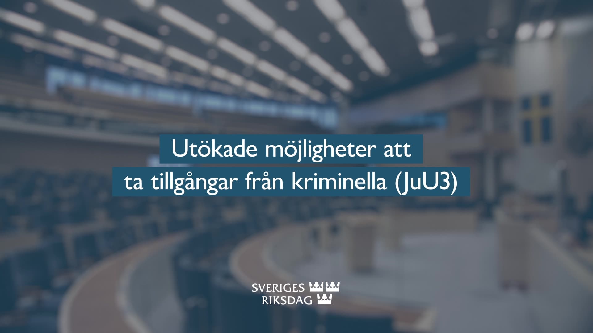 Stillbild från Beslut, Teckenspråkstolkat beslut: Utökade möjligheter att ta tillgångar från kriminella