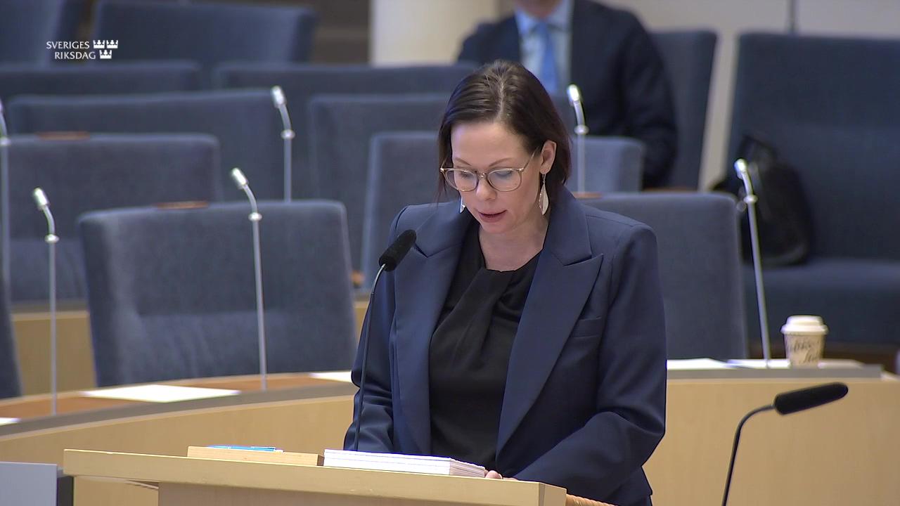 Stillbild från Interpellationsdebatt, Kvinnors situation i Iran