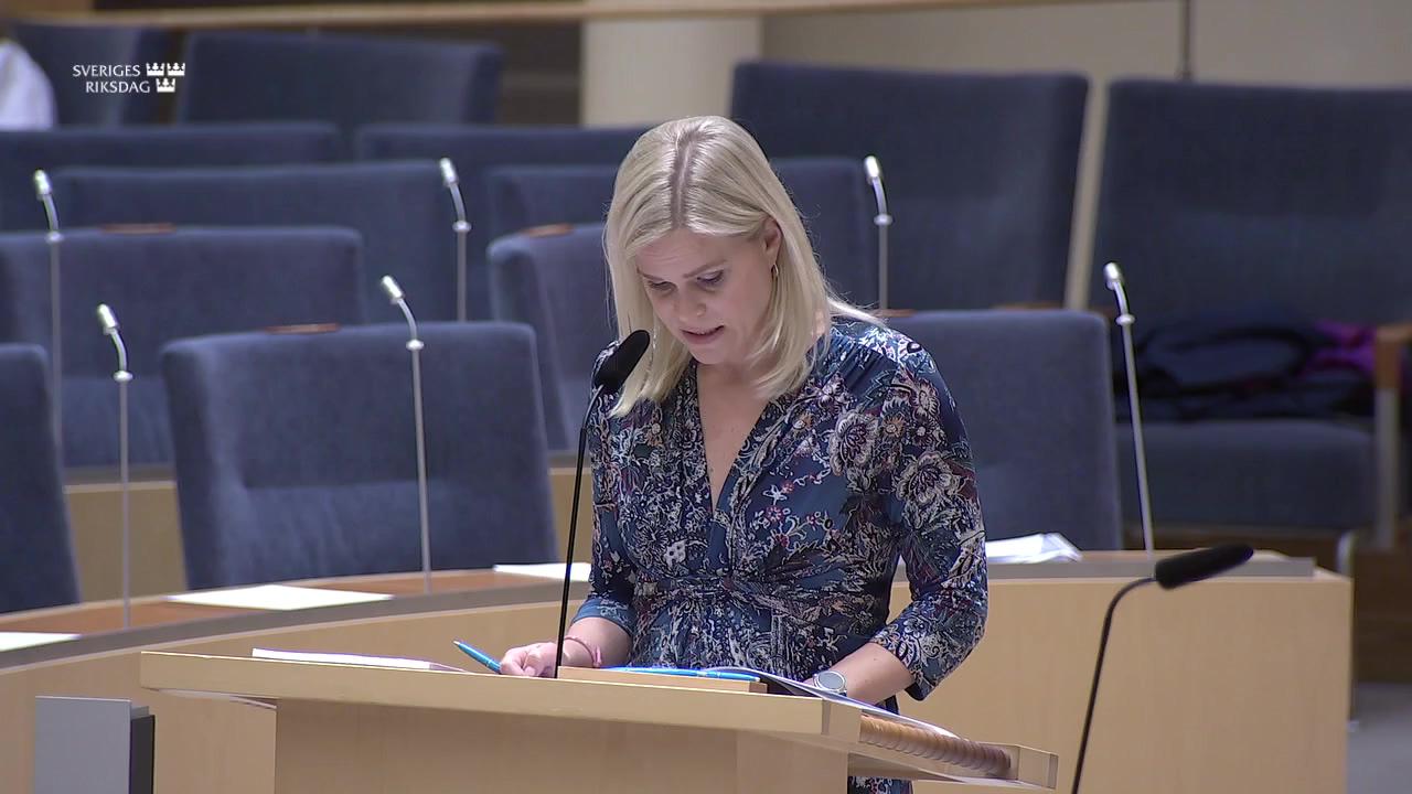 Stillbild från Interpellationsdebatt, Uttalande om rasism 