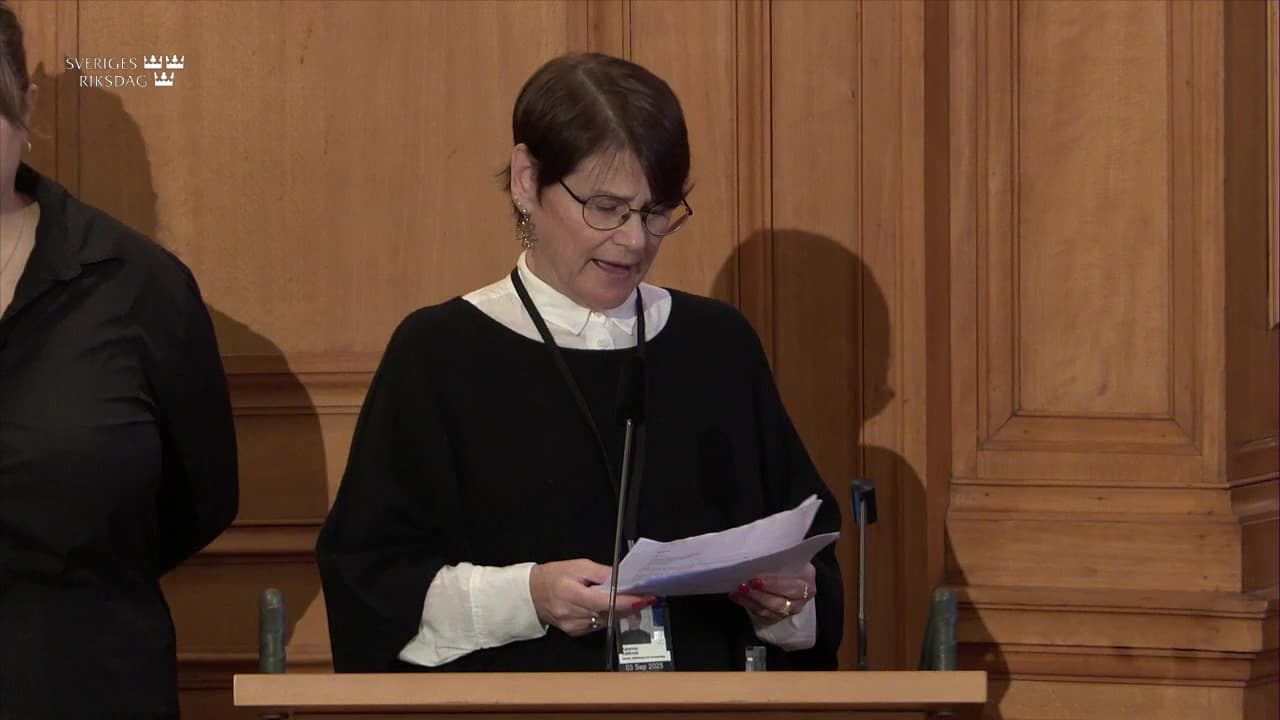 Stillbild från Öppet seminarium, Fortbildningsdag för lärare: riksdagens arbete med statens budget