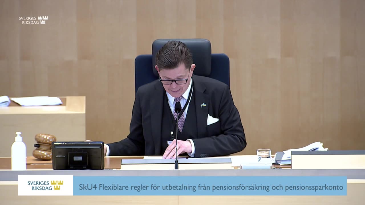 Stillbild från Beslut, Beslut: Flexiblare regler för utbetalning från pensionsförsäkring och pensionssparkonto