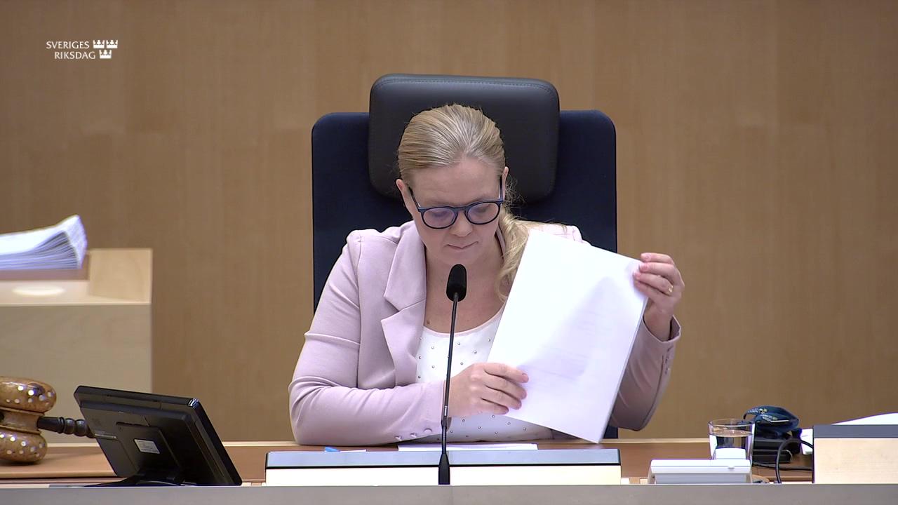 Stillbild från Debatt om förslag, Tilläggsprotokoll 16 till Europakonventionen – en möjlighet för de högsta domstolarna att begära rådgivande yttrande från Europadomstolen