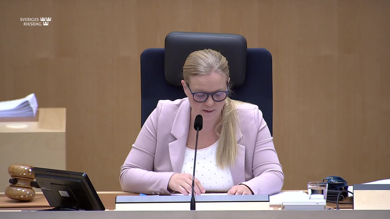 Stillbild från Beslut, Beslut: Redovisning av AP-fondernas verksamhet t.o.m. 2023