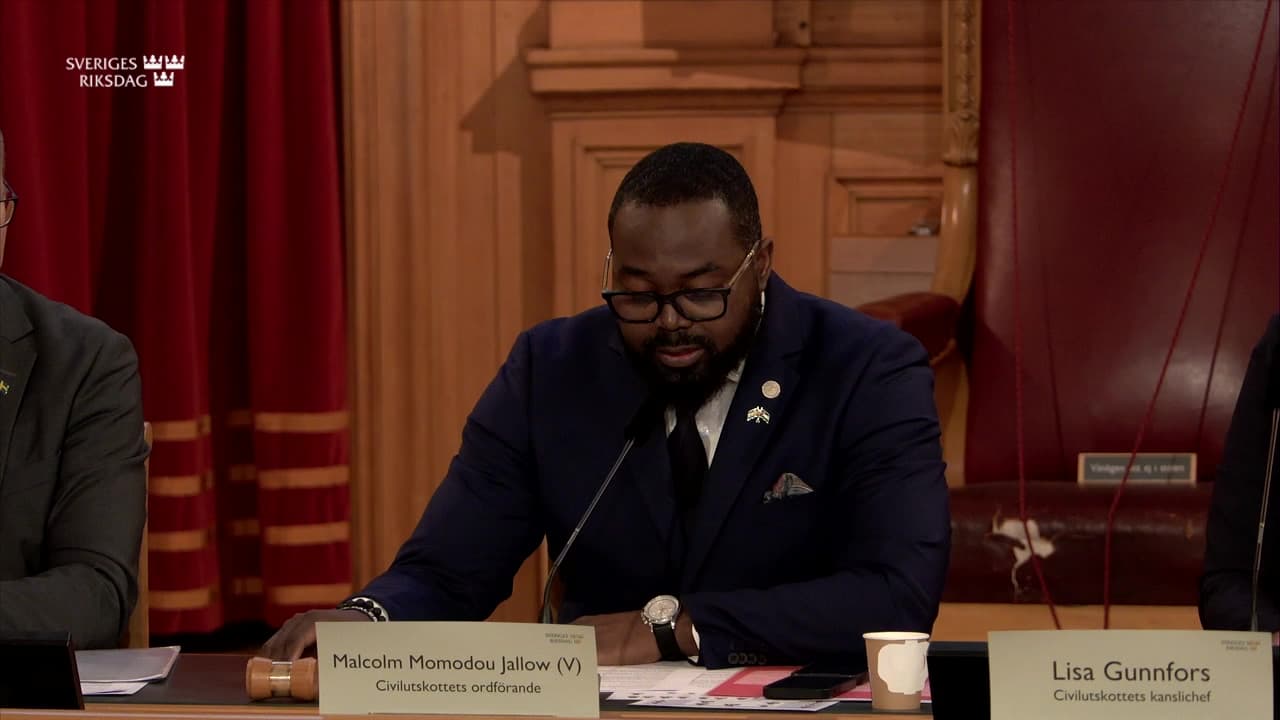 Stillbild från Öppet sammanträde, Civilutskottets öppna sammanträde om civilt försvar