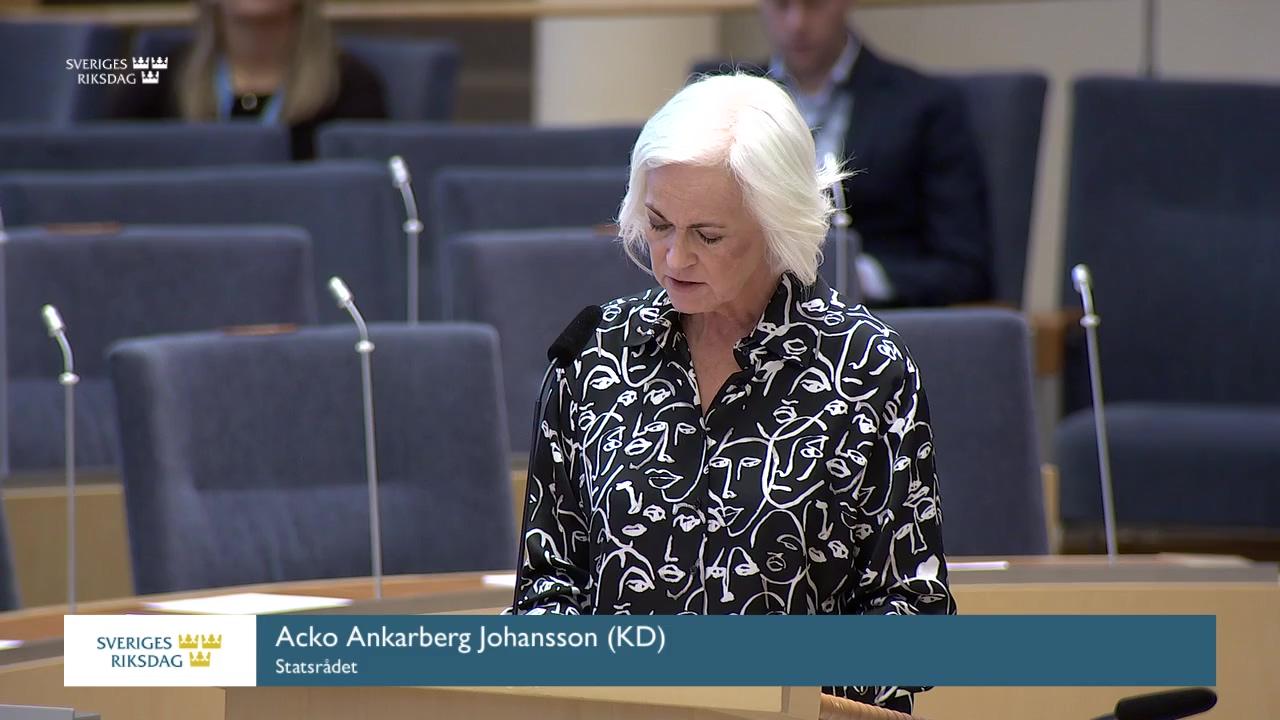 Stillbild från Interpellationsdebatt, Patienter från Gaza