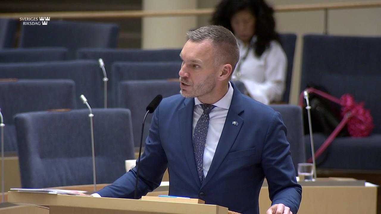 Stillbild från Interpellationsdebatt, Ersättningen för så kallad dold mervärdesskatt