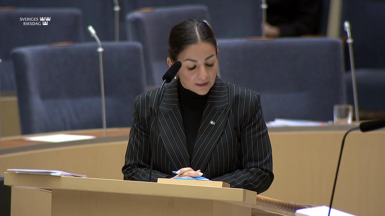 Stillbild från Interpellationsdebatt, Hot och trakasserier mot journalister och forskare