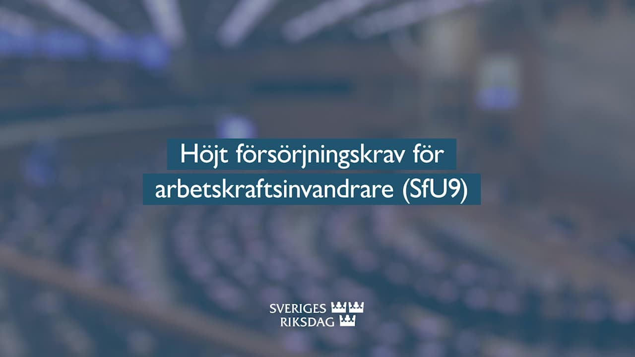 Stillbild från Beslut, Teckenspråkstolkat beslut: Höjt försörjningskrav för arbetskraftsinvandrare