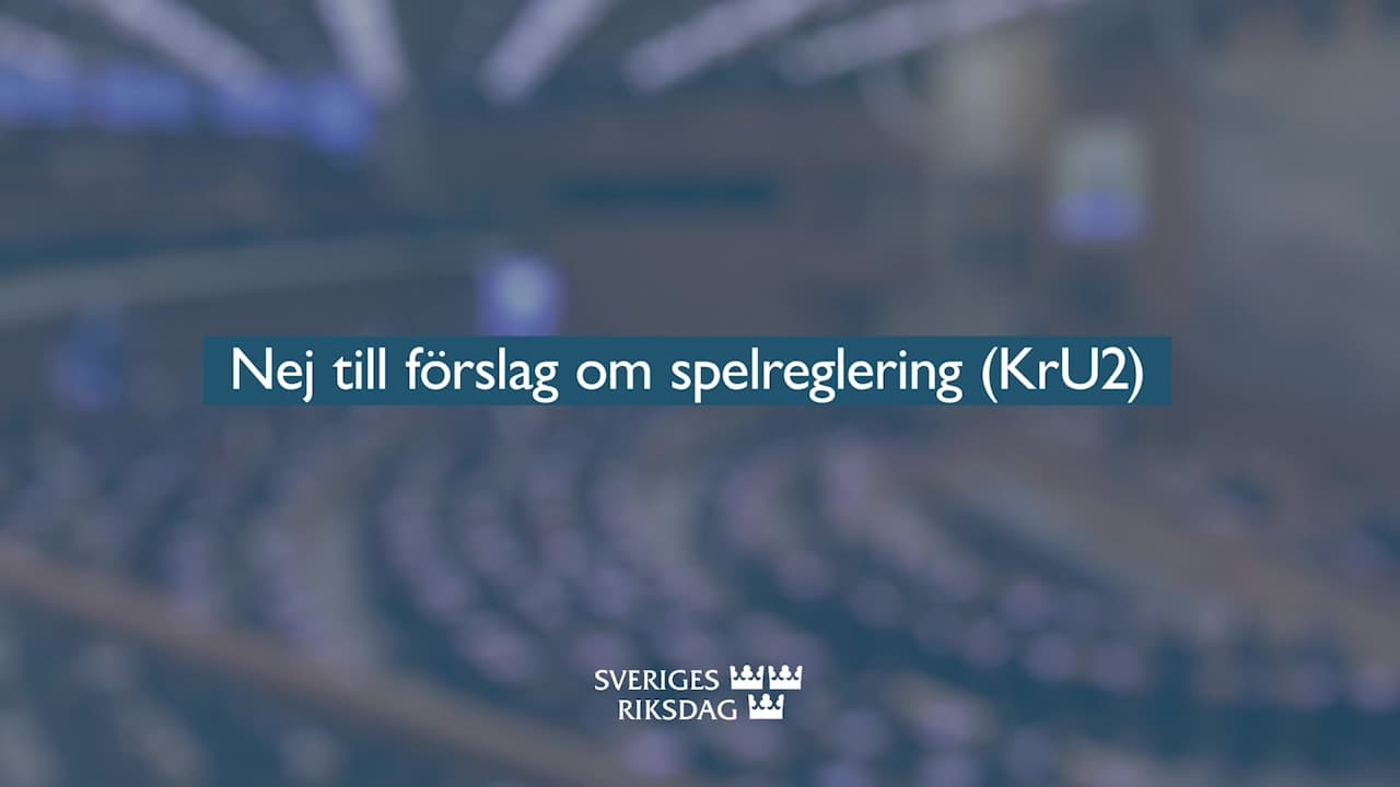 Stillbild från Beslut, Teckenspråkstolkat beslut: Nej till förslag om spelreglering