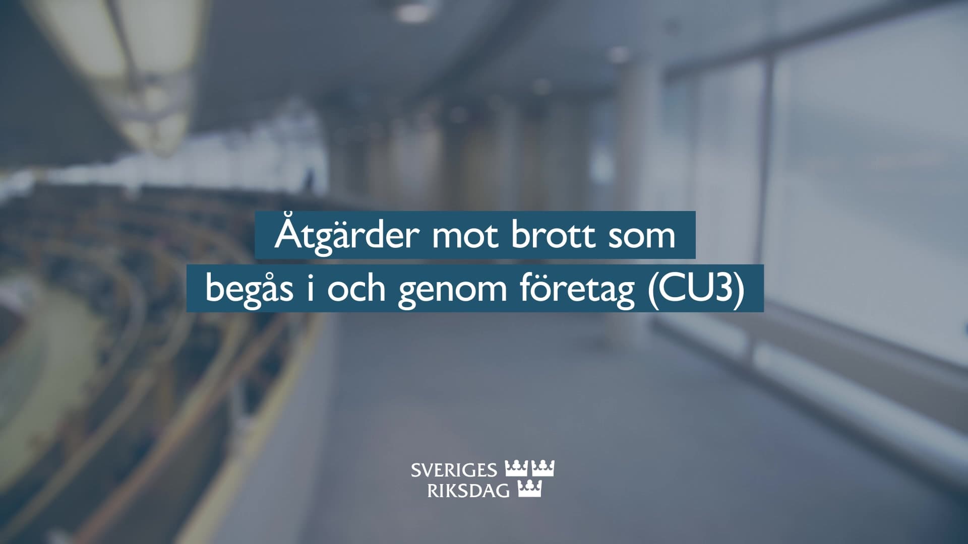 Stillbild från Beslut, Teckenspråkstolkat beslut: Åtgärder mot brott som begås i och genom företag