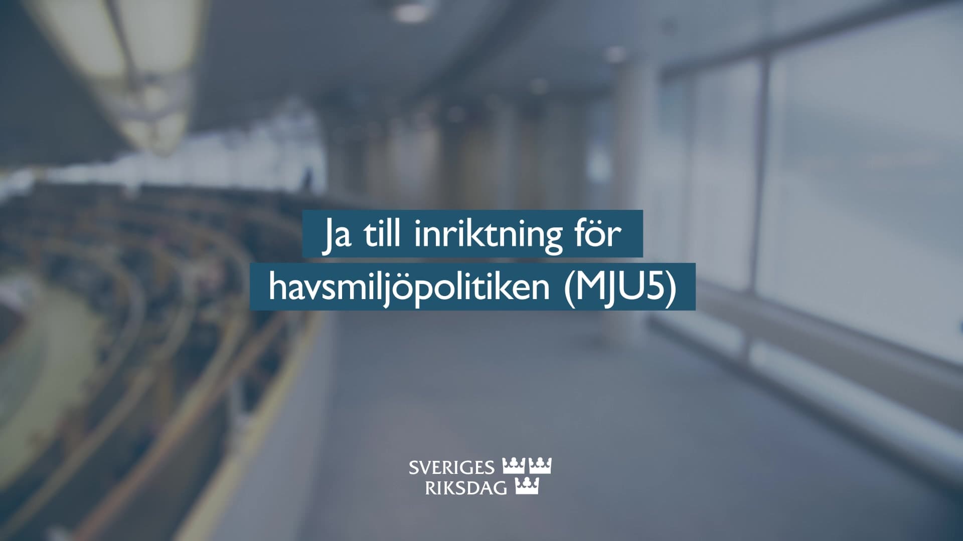 Stillbild från Beslut, Teckenspråkstolkat beslut: Ja till inriktning för havsmiljöpolitiken