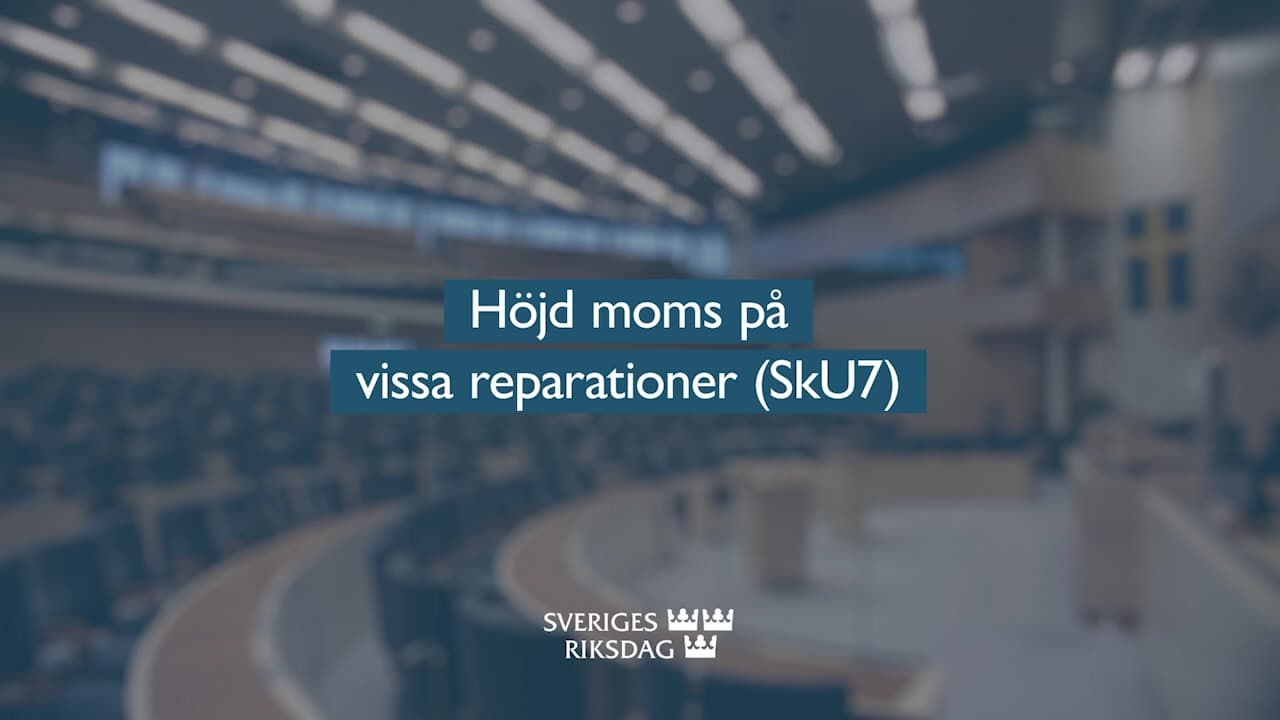 Stillbild från Beslut, Teckenspråkstolkat beslut: Höjd moms på vissa reparationer