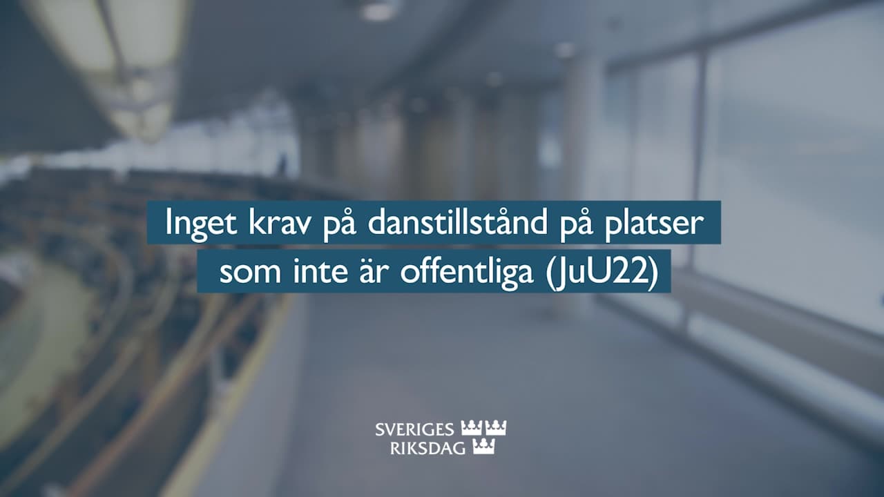 Stillbild från Beslut, Teckenspråkstolkat beslut: Inget krav på danstillstånd på platser som inte är offentliga