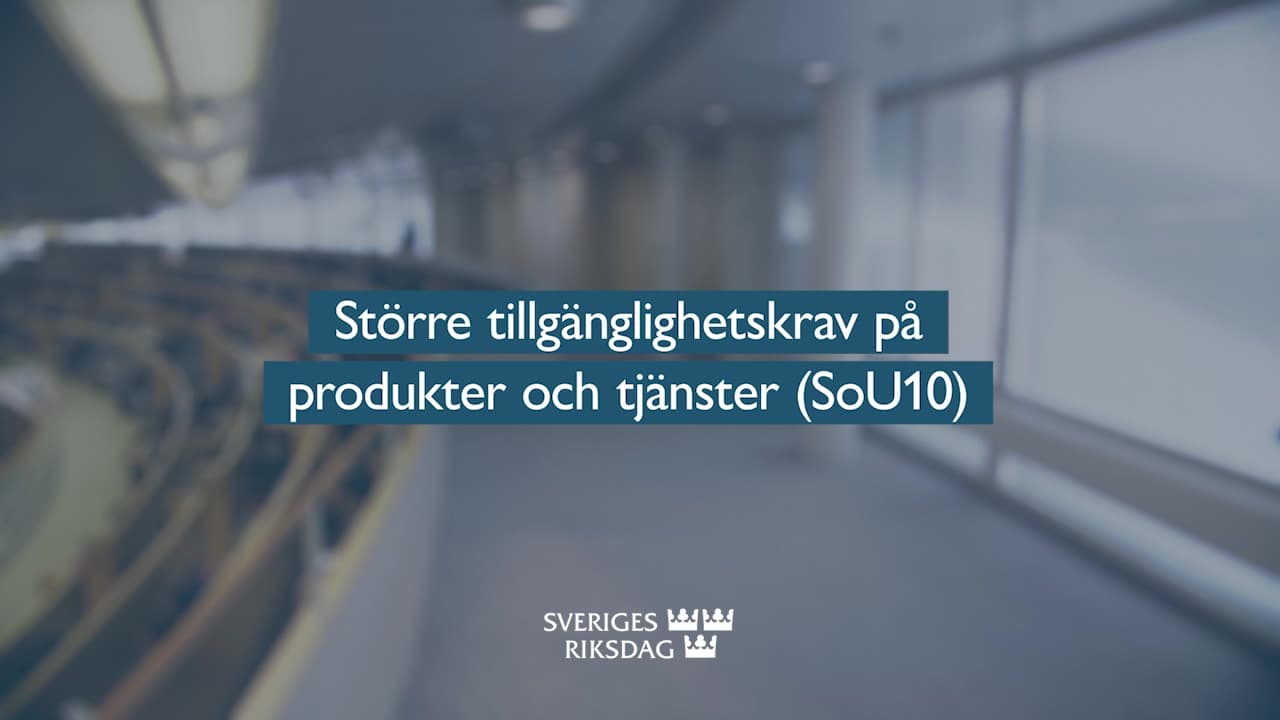 Stillbild från Beslut, Teckenspråkstolkat beslut: Större tillgänglighetskrav på produkter och tjänster 