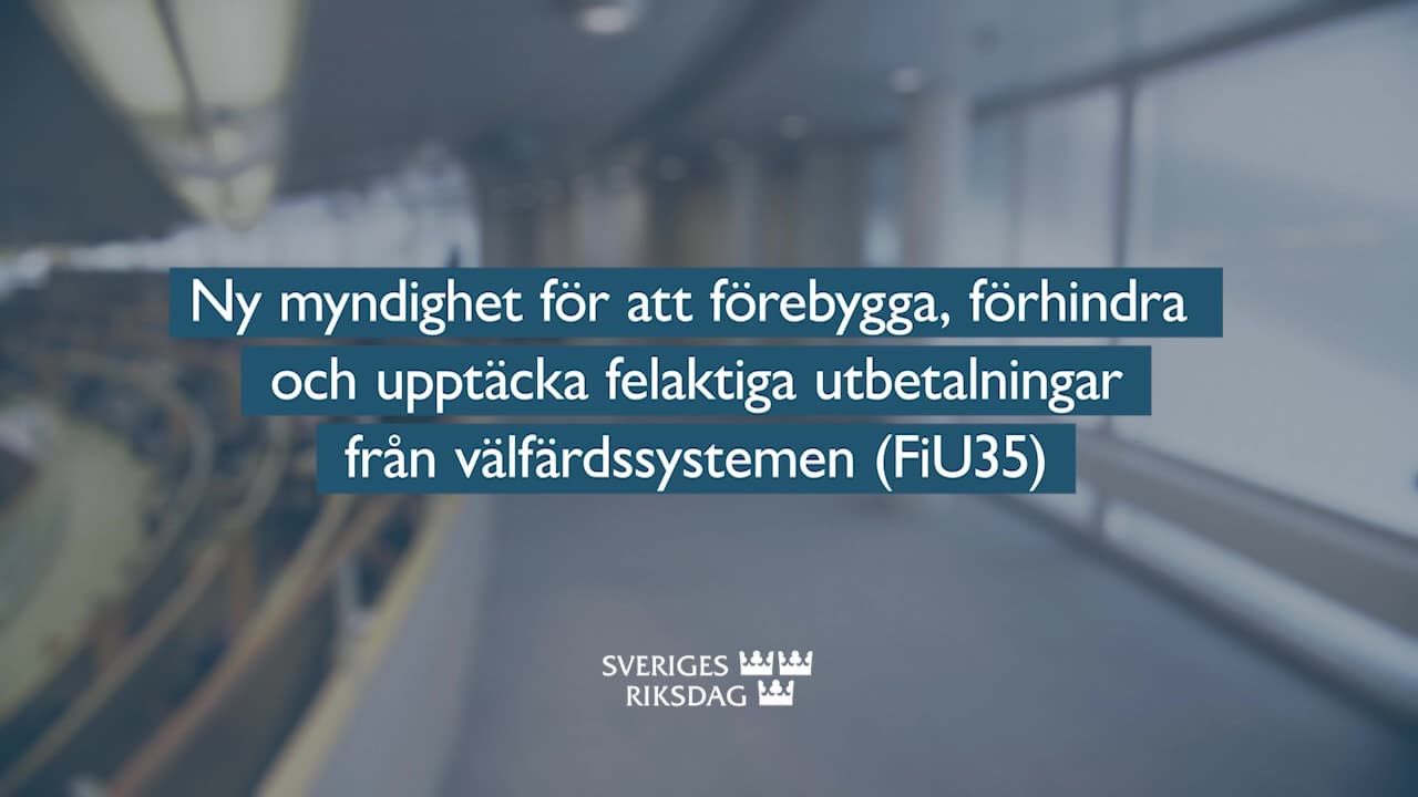 Stillbild från Beslut, Teckenspråkstolkat beslut: Ny myndighet för att förebygga, förhindra och upptäcka felaktiga utbetalningar från välfärdssystemen