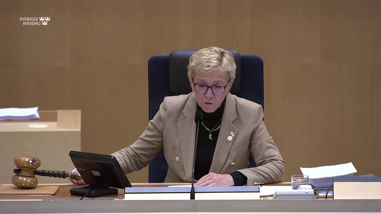 Stillbild från Övrigt kammaren, Val av extra suppleant