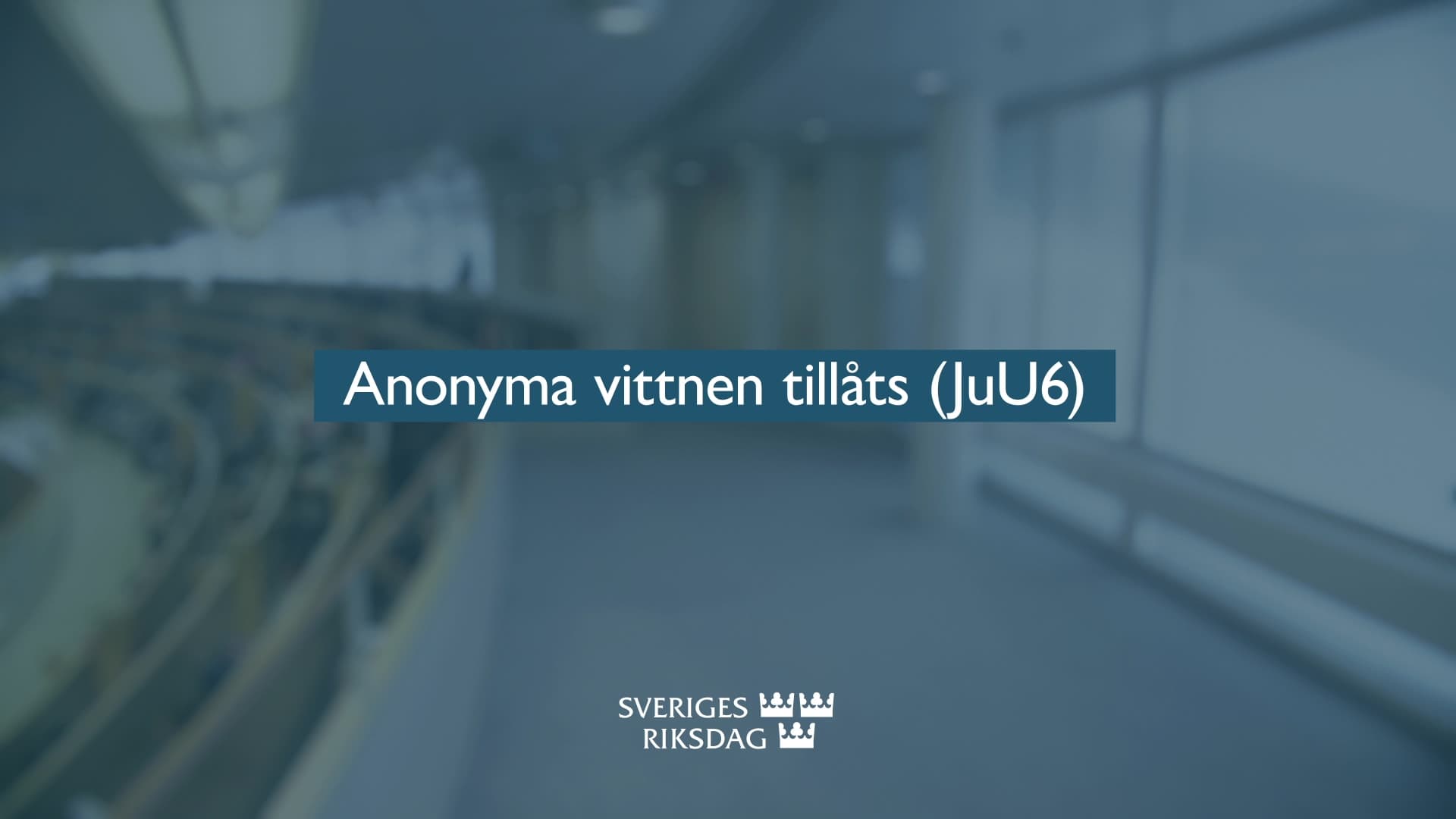 Stillbild från Beslut, Teckenspråkstolkat beslut: Anonyma vittnen tillåts