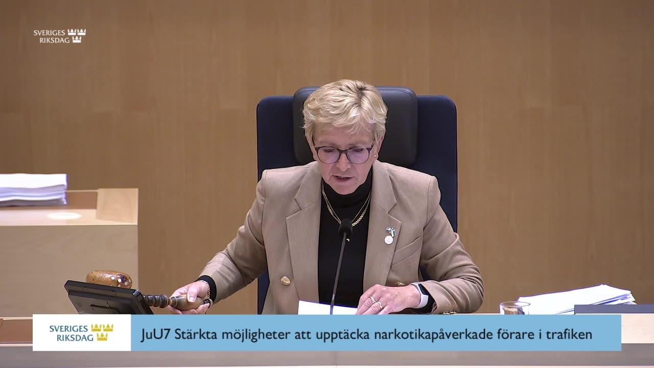 Stillbild från Beslut, Beslut: Stärkta möjligheter att upptäcka narkotikapåverkade förare i trafiken