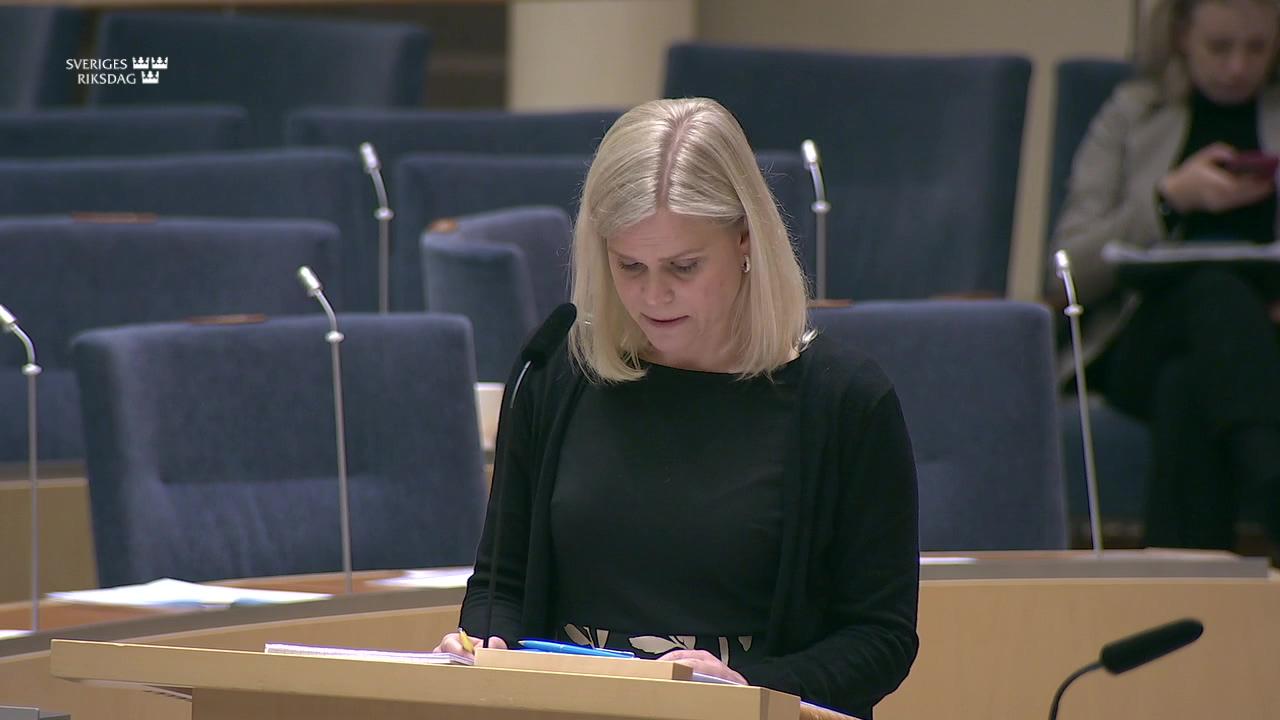Stillbild från Interpellationsdebatt, Brister i hanteringen av asbest