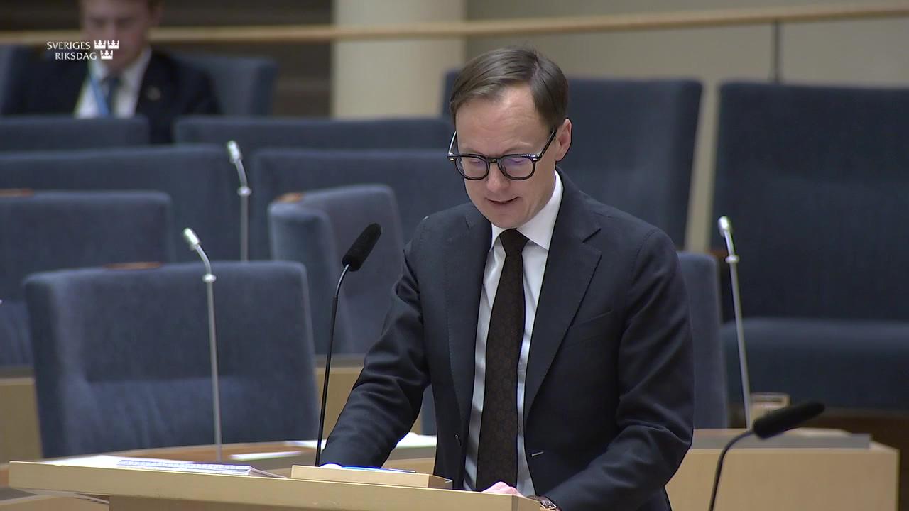 Stillbild från Interpellationsdebatt, Begränsningar för den skånska arbetsmarknaden