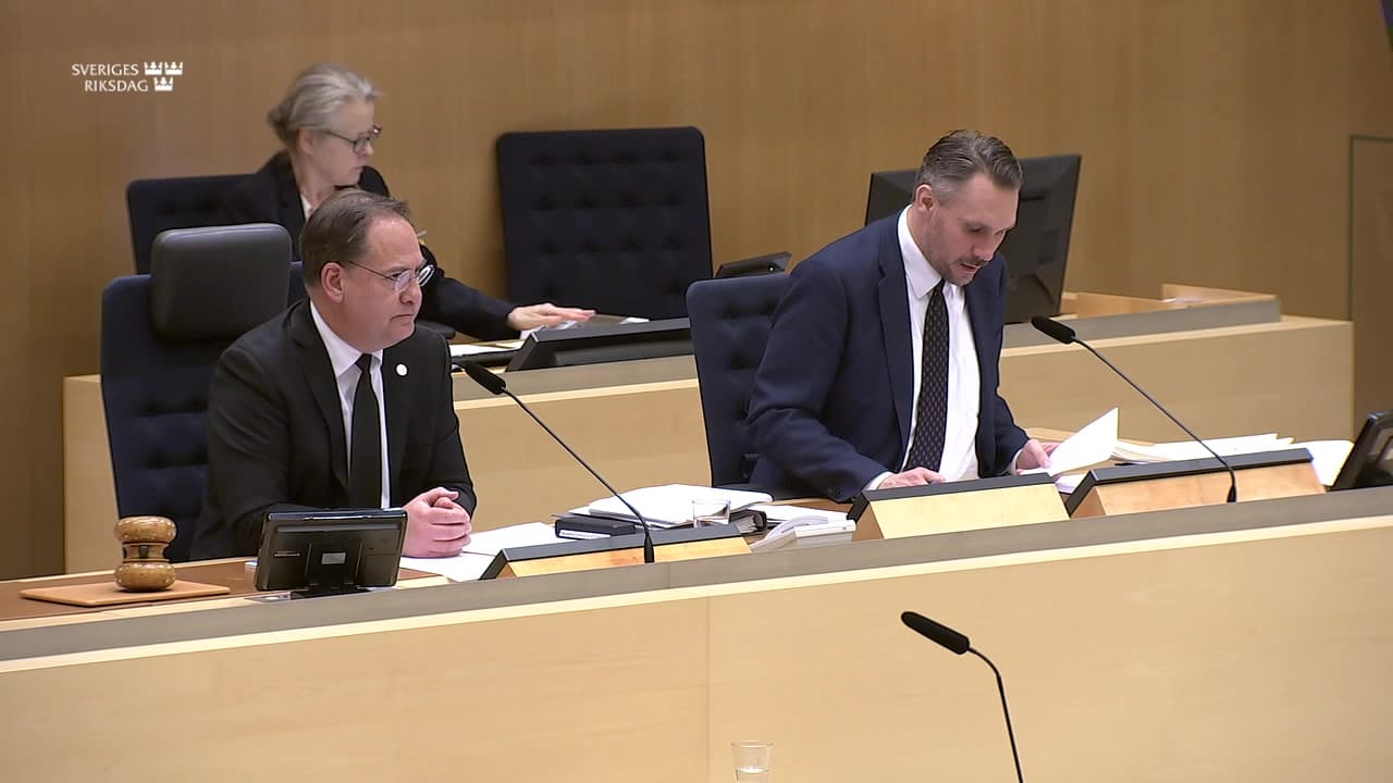 Stillbild från Beslut, Beslut: Utgiftsområde 5 Internationell samverkan