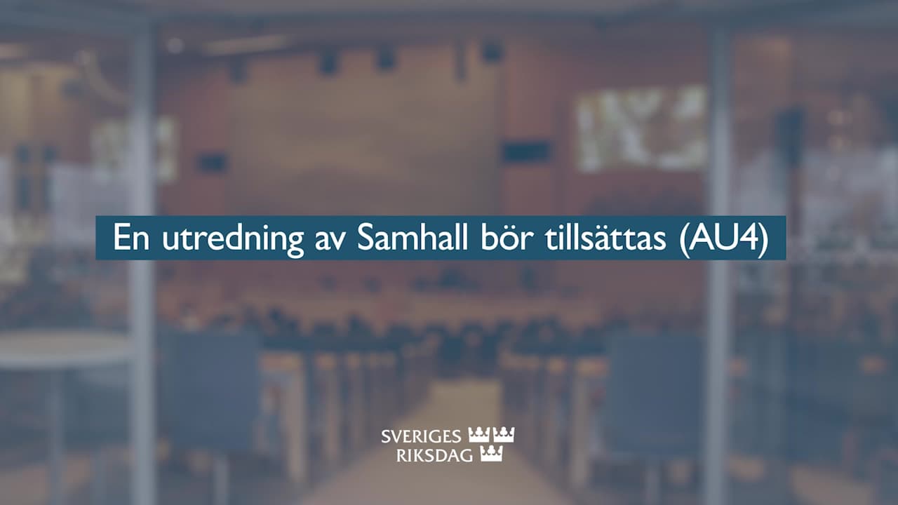 Stillbild från Beslut, Teckenspråkstolkat beslut: En utredning av Samhall bör tillsättas