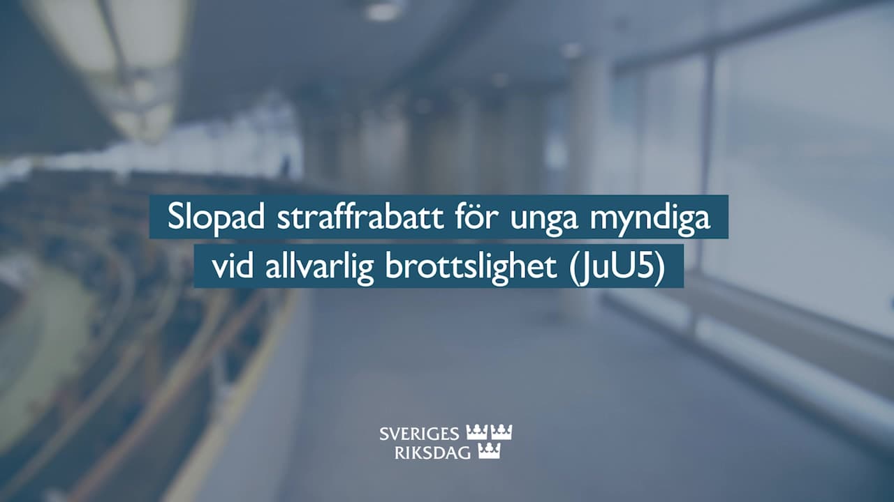 Stillbild från Beslut, Teckenspråkstolkat beslut: Slopad straffrabatt för unga myndiga vid allvarlig brottslighet