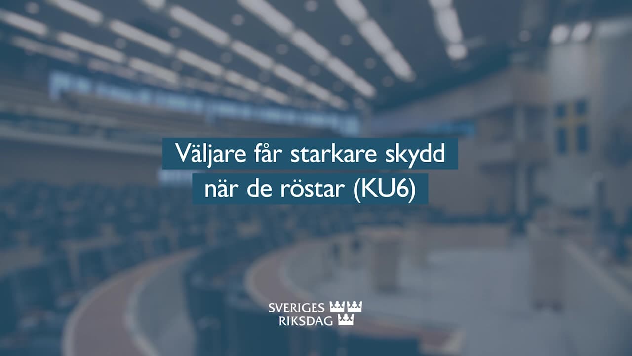 Stillbild från Beslut, Teckenspråkstolkat beslut: Väljare får starkare skydd när de röstar