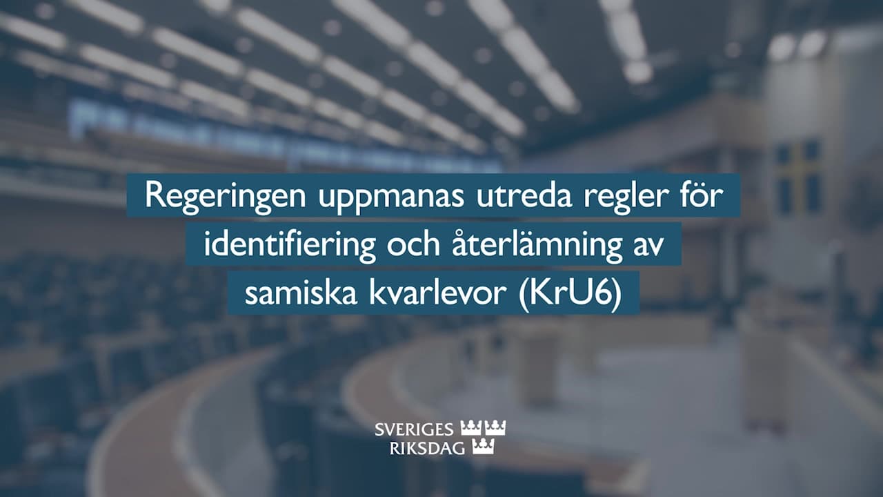 Stillbild från Beslut, Teckenspråkstolkat beslut: Regeringen uppmanas utreda regler för identifiering och återlämning av samiska kvarlevor