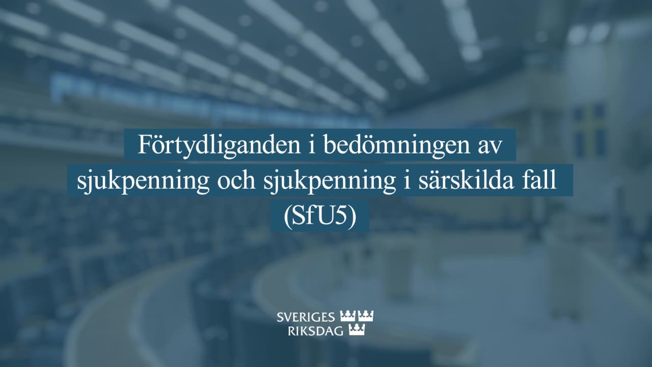 Stillbild från Beslut, Teckenspråkstolkat beslut: Förtydliganden i bedömningen av sjukpenning och sjukpenning i särskilda fall