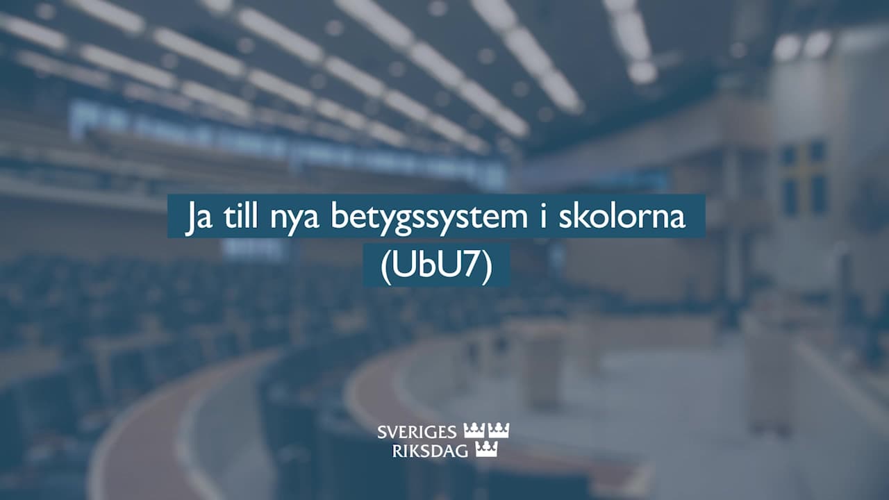 Stillbild från Beslut, Teckenspråkstolkat beslut: Ja till nya betygssystem i skolorna