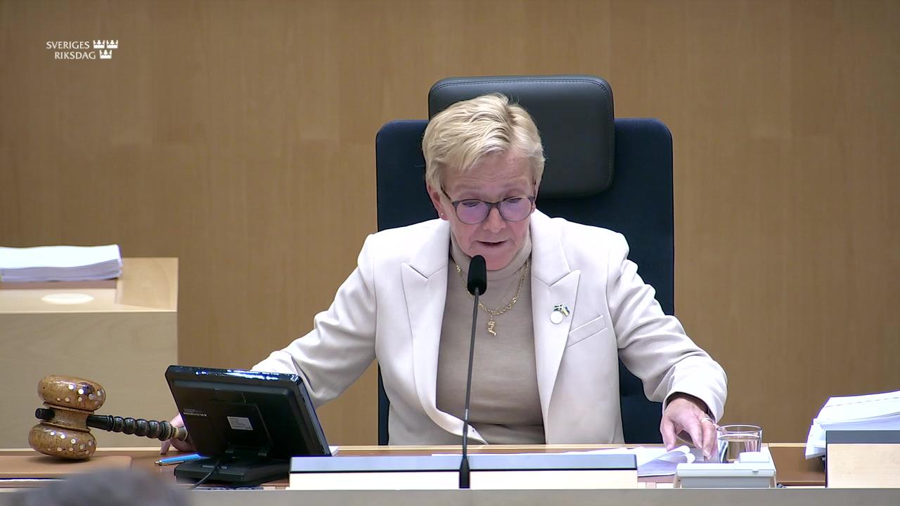 Stillbild från Debatt om förslag, Digital operativ motståndskraft för finanssektorn