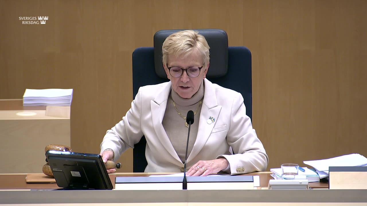 Stillbild från Beslut, Beslut: Utgiftsområde 4 Rättsväsendet