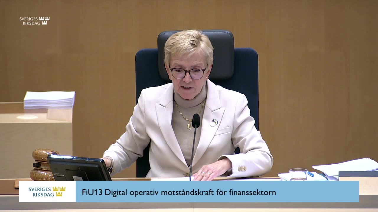 Stillbild från Beslut, Beslut: Digital operativ motståndskraft för finanssektorn