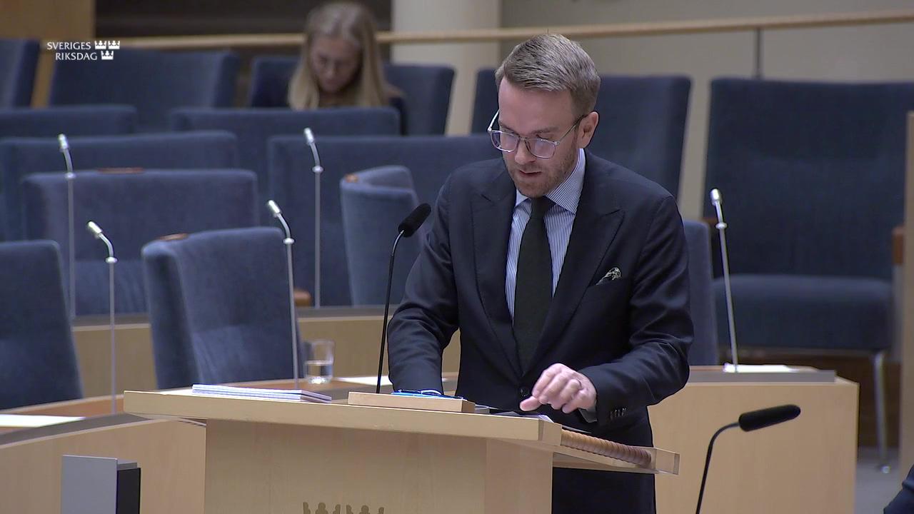 Stillbild från Interpellationsdebatt, Tågtrafiken i norra Sverige