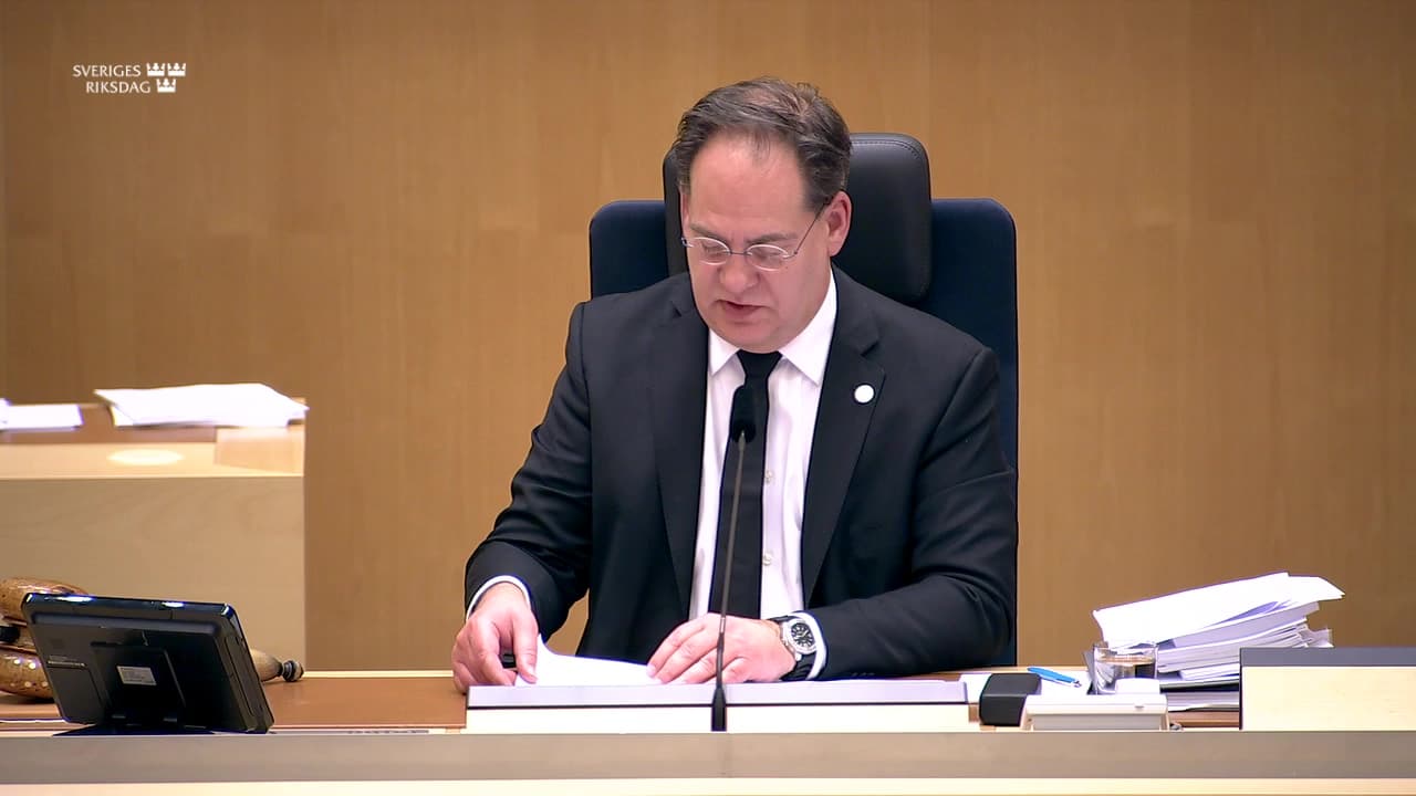 Stillbild från Beslut, Beslut: Utgiftsområde 13 Integration och jämställdhet