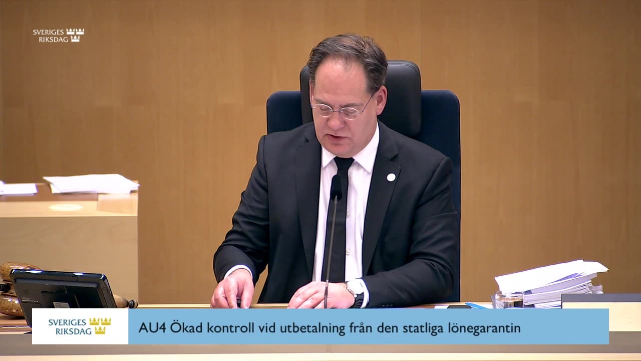 Stillbild från Beslut, Beslut: Ökad kontroll vid utbetalning från den statliga lönegarantin