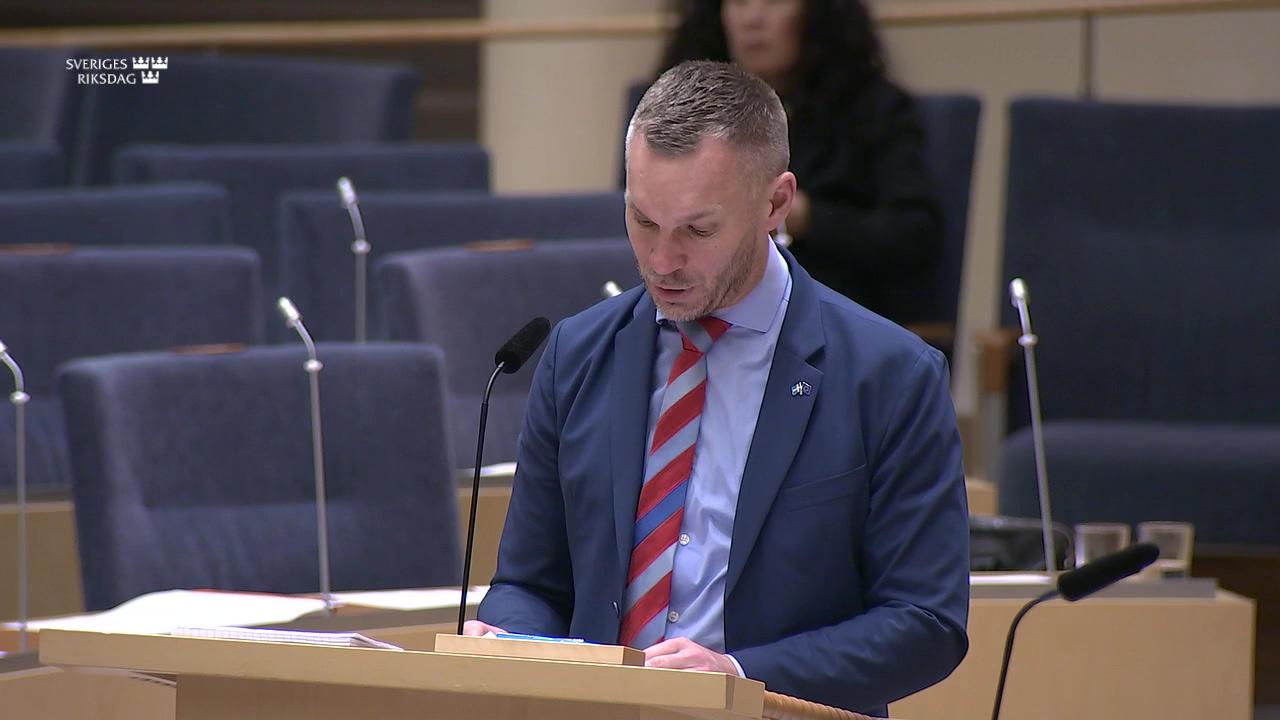 Stillbild från Interpellationsdebatt, Kommunernas trångmål i vattenfrågan